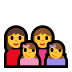 👩‍👩‍👧‍👧 family: woman, woman, girl, girl display on Windows